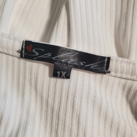 Splash White Lightweight Kimono Size 1X runs small - Picture 7 of 10